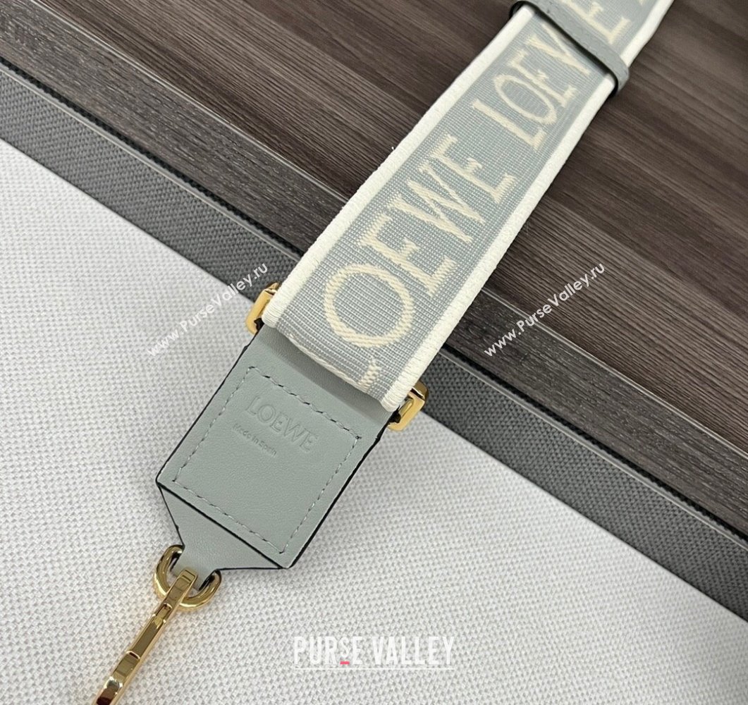 Loewe Anagram strap in jacquard and calfskin Powder Grey 2023 651935 (Ys-230908112)