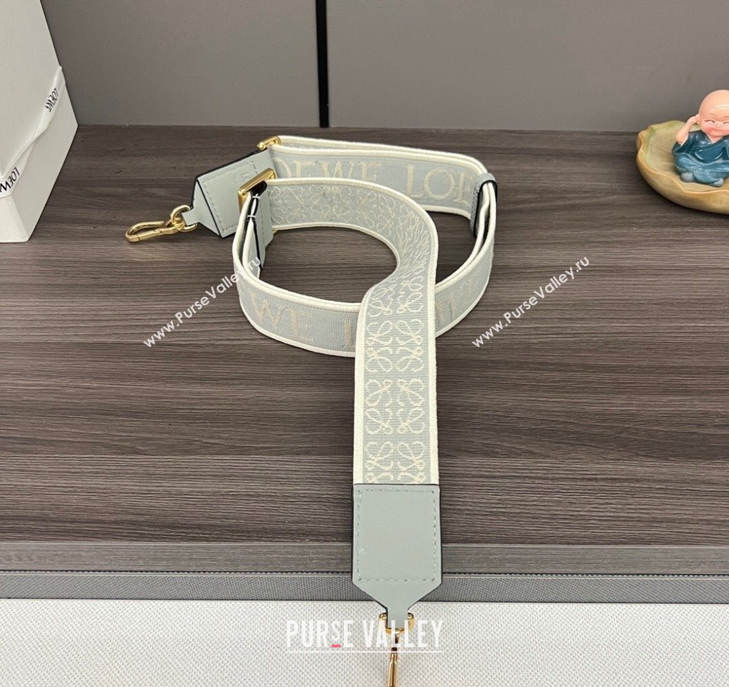 Loewe Anagram strap in jacquard and calfskin Powder Grey 2023 651935 (Ys-230908112)