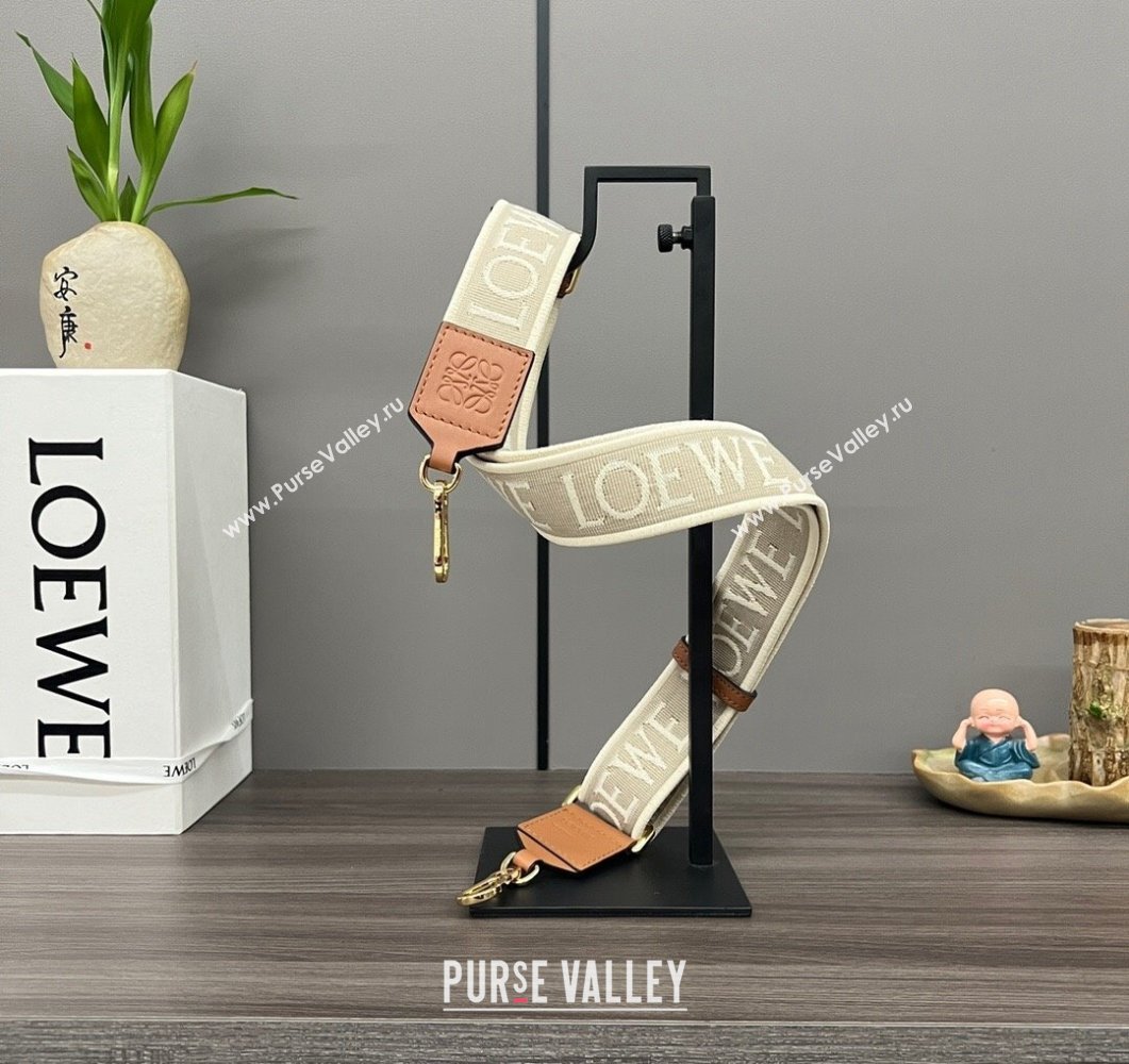 Loewe Anagram strap in jacquard and calfskin Brown3 2023 651935 (Ys-230908113)