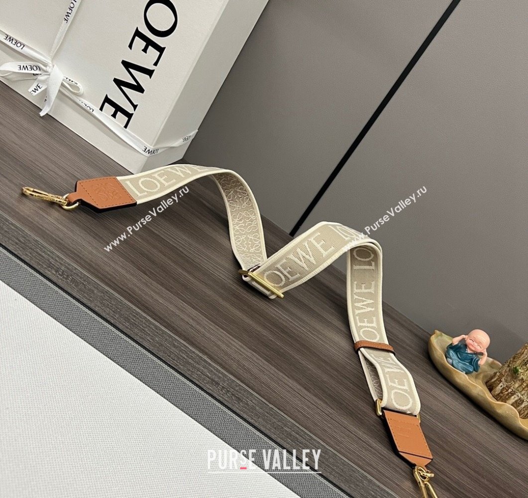 Loewe Anagram strap in jacquard and calfskin Brown3 2023 651935 (Ys-230908113)