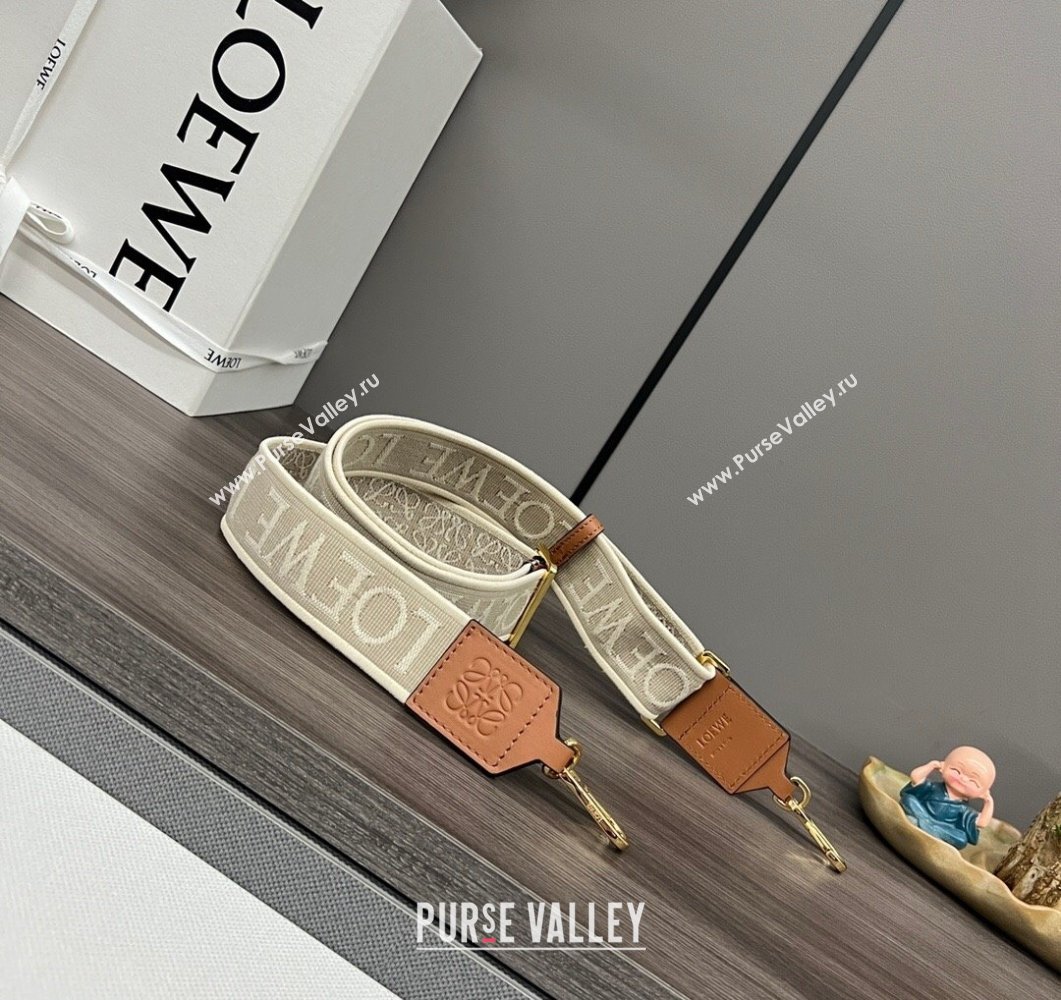 Loewe Anagram strap in jacquard and calfskin Brown3 2023 651935 (Ys-230908113)