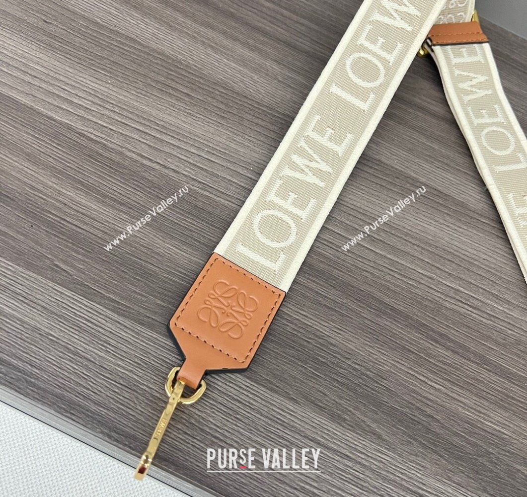 Loewe Anagram strap in jacquard and calfskin Brown3 2023 651935 (Ys-230908113)