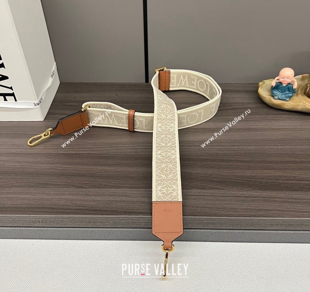 Loewe Anagram strap in jacquard and calfskin Brown3 2023 651935 (Ys-230908113)