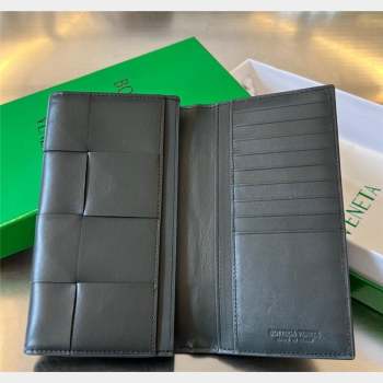 Bottega Veneta Intrecciato Leather Long Wallet Dark Moss Green 2023 679845 (WT-230908130)