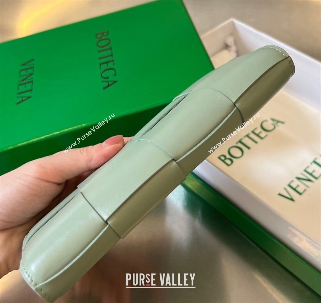 Bottega Veneta Intrecciato Leather Long Wallet Light Sage Green 2023 679845 (WT-230908132)