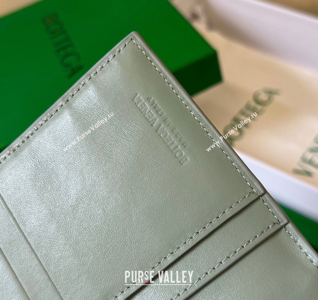 Bottega Veneta Intrecciato Leather Long Wallet Light Sage Green 2023 679845 (WT-230908132)