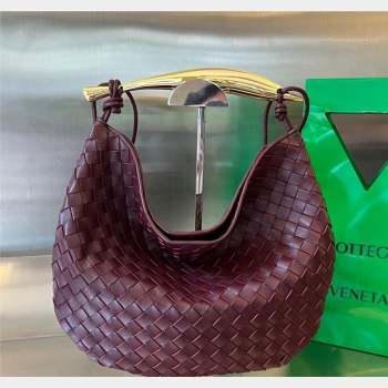 Bottega Veneta Medium Sardine Bag in Intrecciato Leather Burgundy 2023 754988 (WT-230908134)