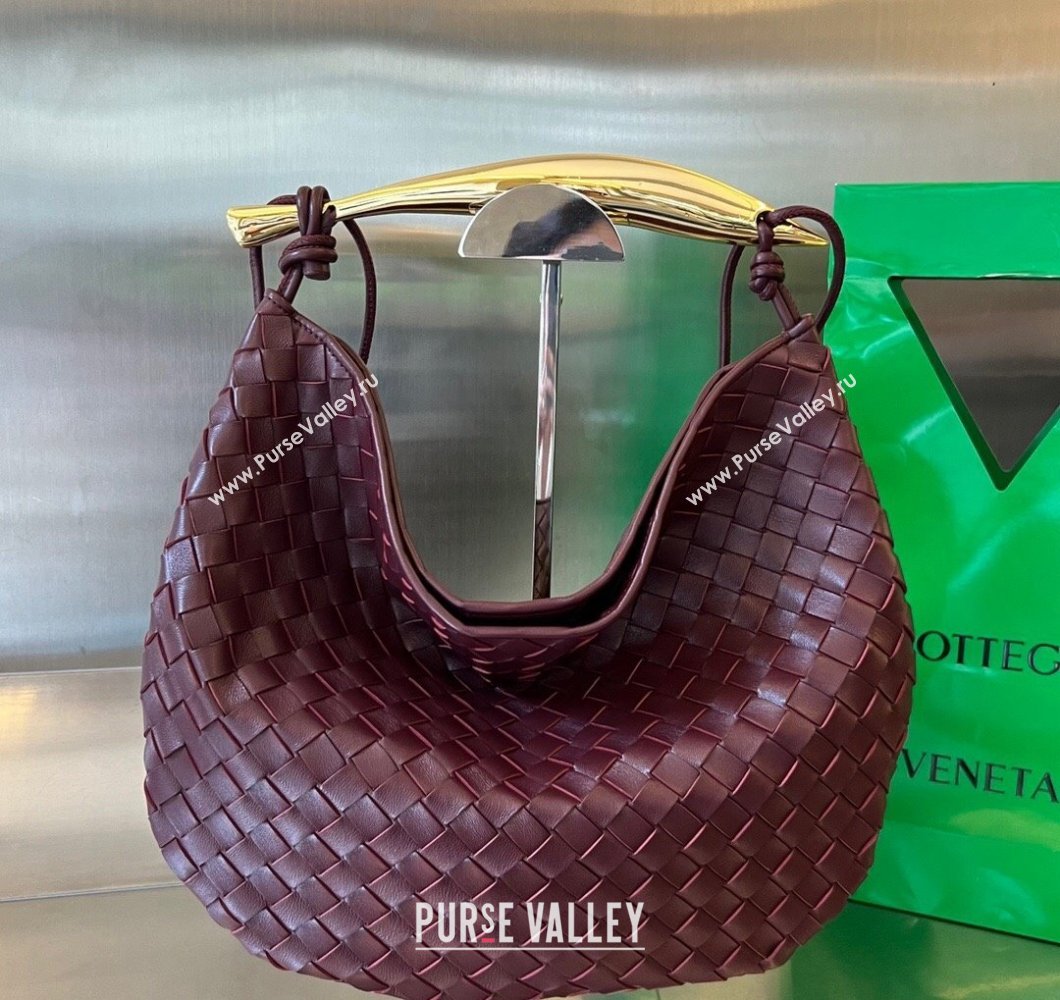 Bottega Veneta Large Sardine Bag in Intrecciato Leather Burgundy 2025 754988 (WT-250519017)
