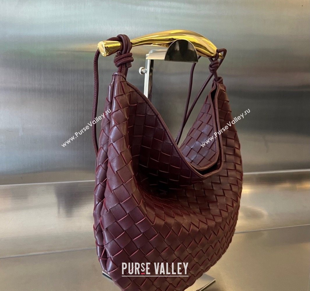 Bottega Veneta Large Sardine Bag in Intrecciato Leather Burgundy 2025 754988 (WT-250519017)