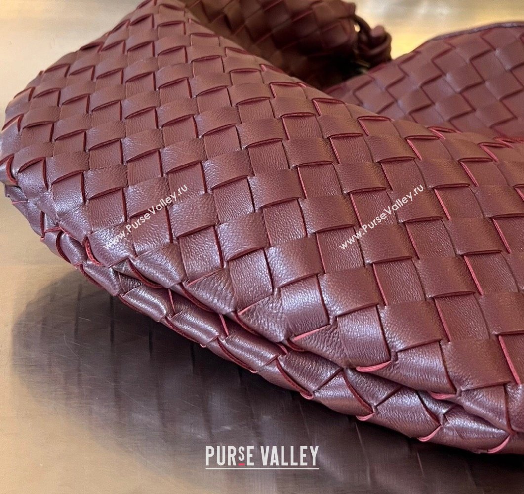 Bottega Veneta Medium Sardine Bag in Intrecciato Leather Burgundy 2023 754988 (WT-230908134)