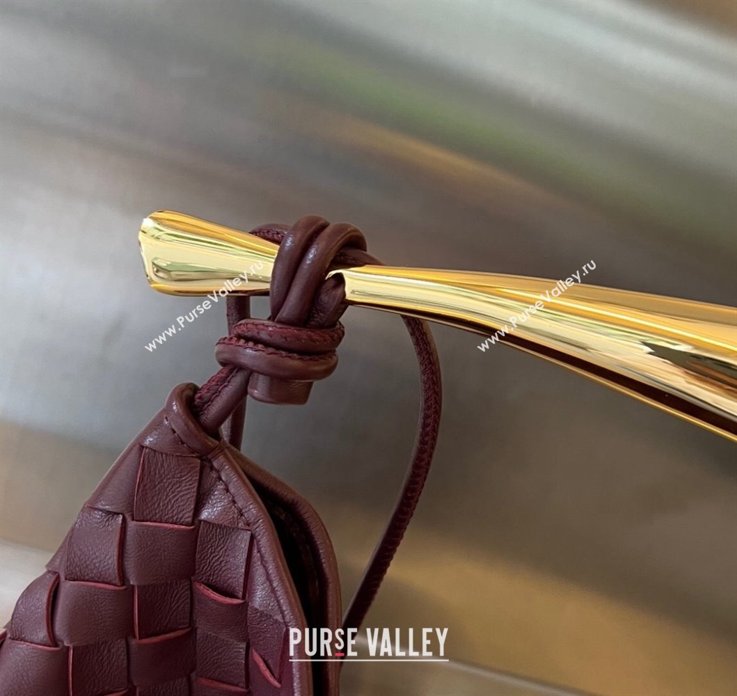 Bottega Veneta Medium Sardine Bag in Intrecciato Leather Burgundy 2023 754988 (WT-230908134)