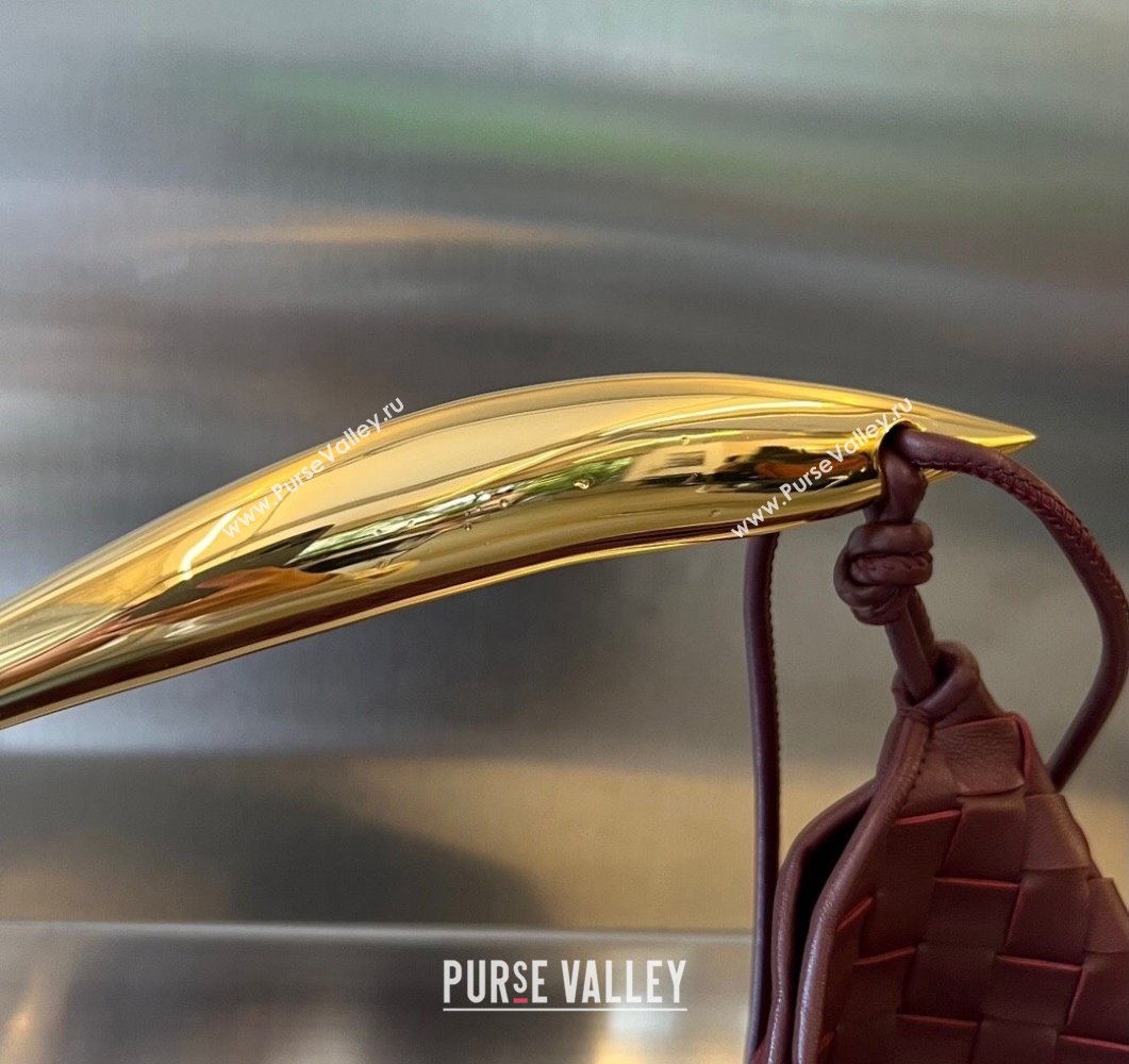 Bottega Veneta Medium Sardine Bag in Intrecciato Leather Burgundy 2023 754988 (WT-230908134)