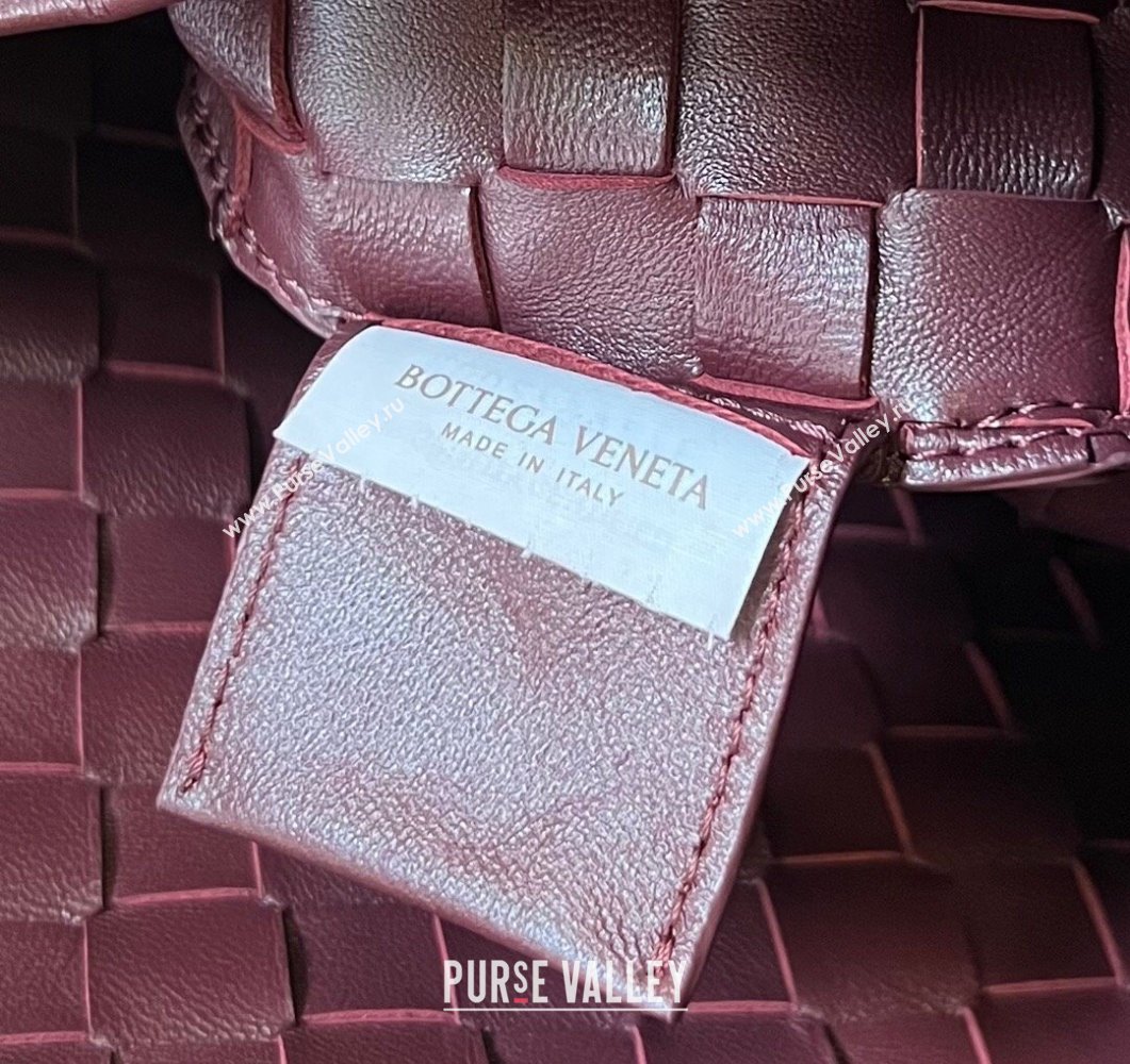 Bottega Veneta Medium Sardine Bag in Intrecciato Leather Burgundy 2023 754988 (WT-230908134)