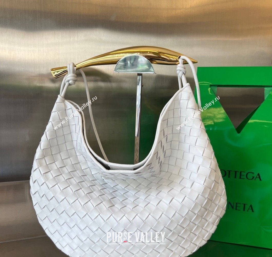 Bottega Veneta Large Sardine Bag in Intrecciato Leather White 2025 754988 (WT-250519016)