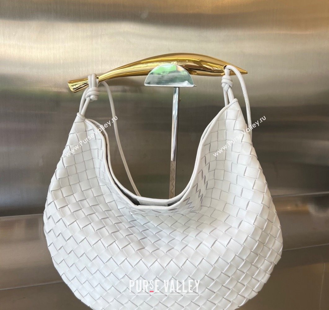 Bottega Veneta Medium Sardine Bag in Intrecciato Leather White 2023 754988 (WT-230908135)
