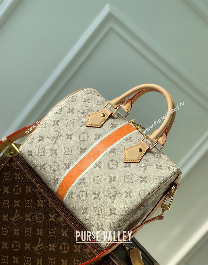 Louis Vuitton Speedy Bandouliere 25 Bag in Monogram Canvas M46749 Beige 2023 (KI-230907057)