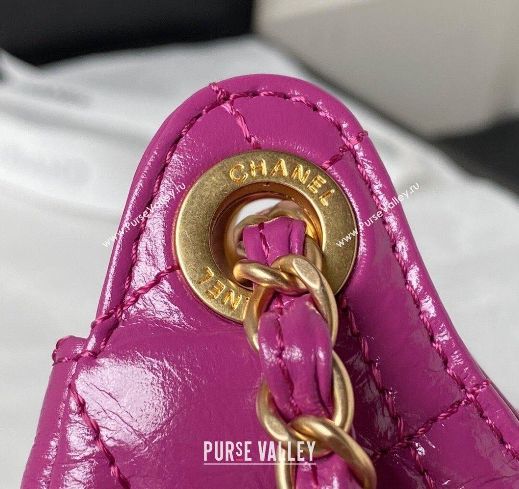 Chanel Shiny Crumpled Calfskin Hobo Bag AS4322 Purple 2023 (yezi-230907009)