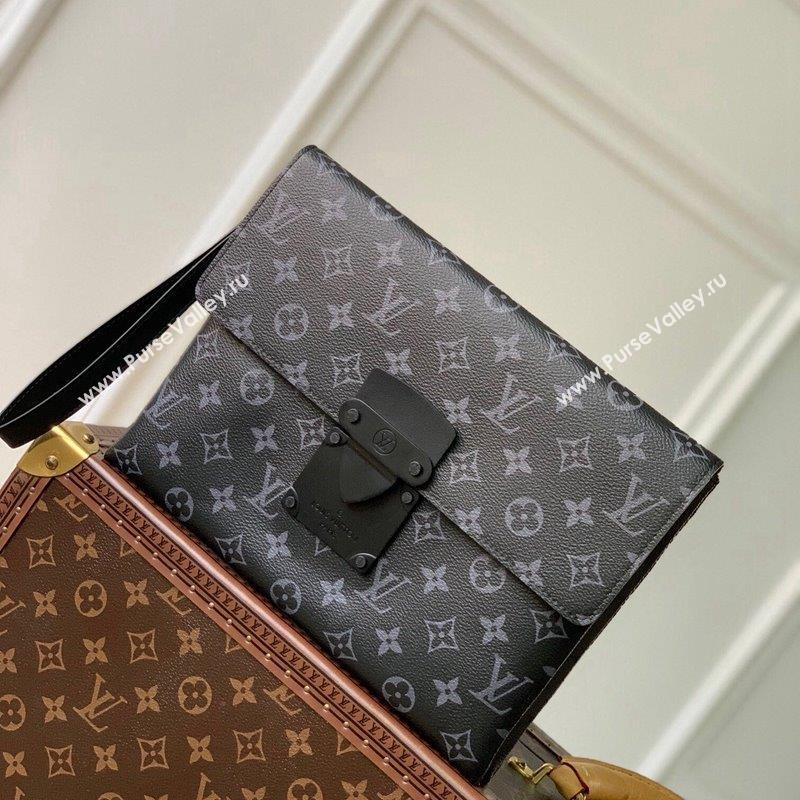 Louis Vuitton Pochette S-Lock Pouch M82598 Monogram Eclipse Canvas 2023 (KI-230907070)