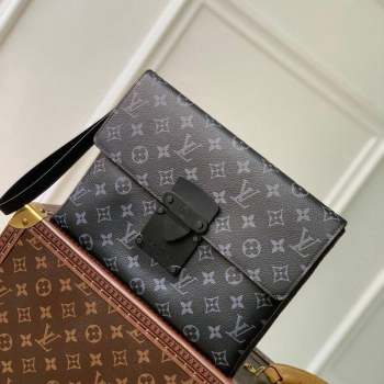 Louis Vuitton Pochette S-Lock Pouch M82598 Monogram Eclipse Canvas 2023 (KI-230907070)