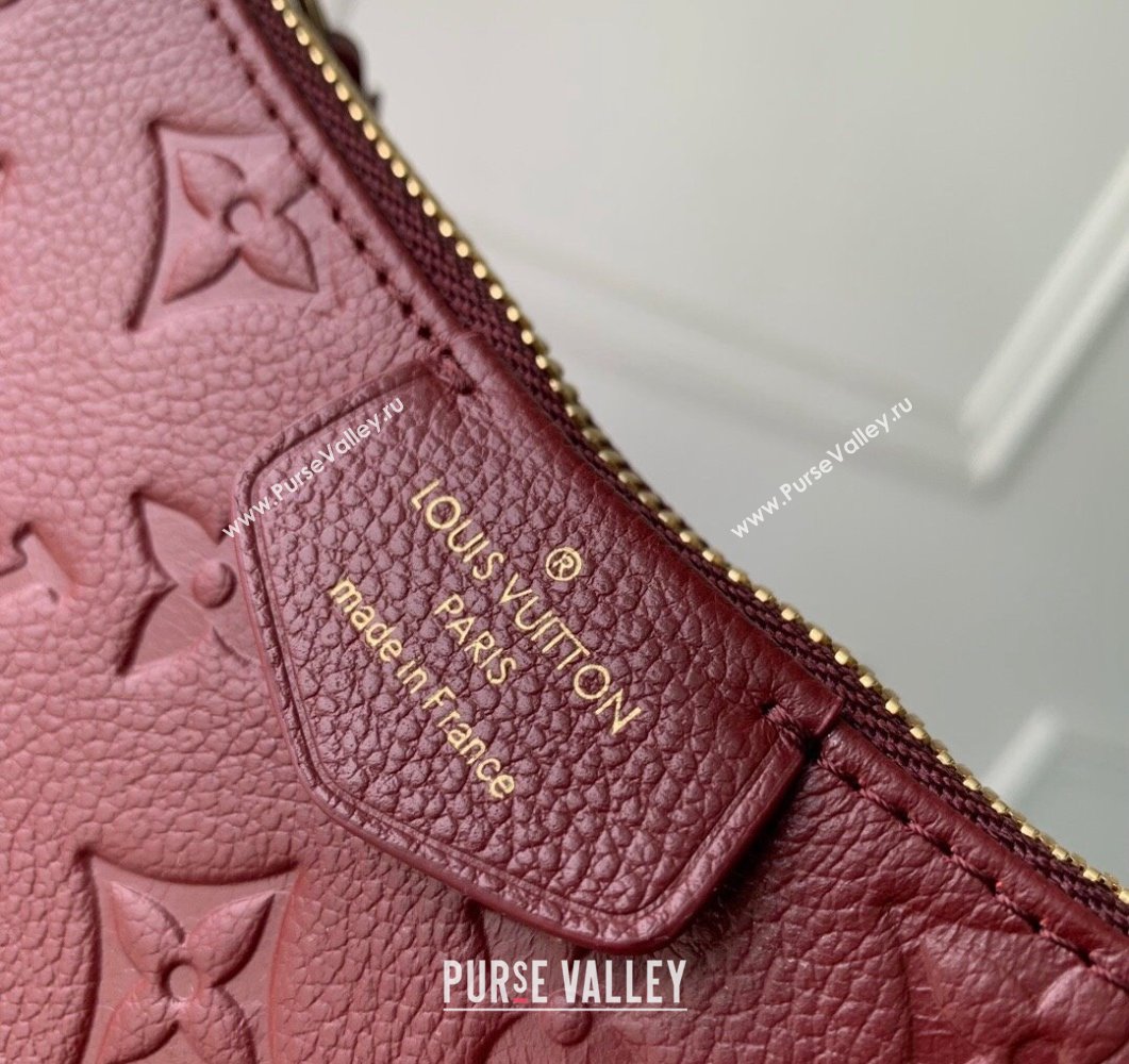 Louis Vuitton Easy Pouch on Strap Mini Bag in Monogram Leather M80349 Burgundy 2022 (KI-230907052)