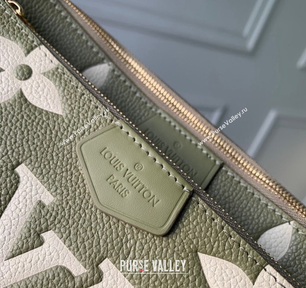 Louis Vuitton Multi Pochette Accessoires Shoulder Bag in Monogram Leather M45777 Green 2023 (KI-230907050)