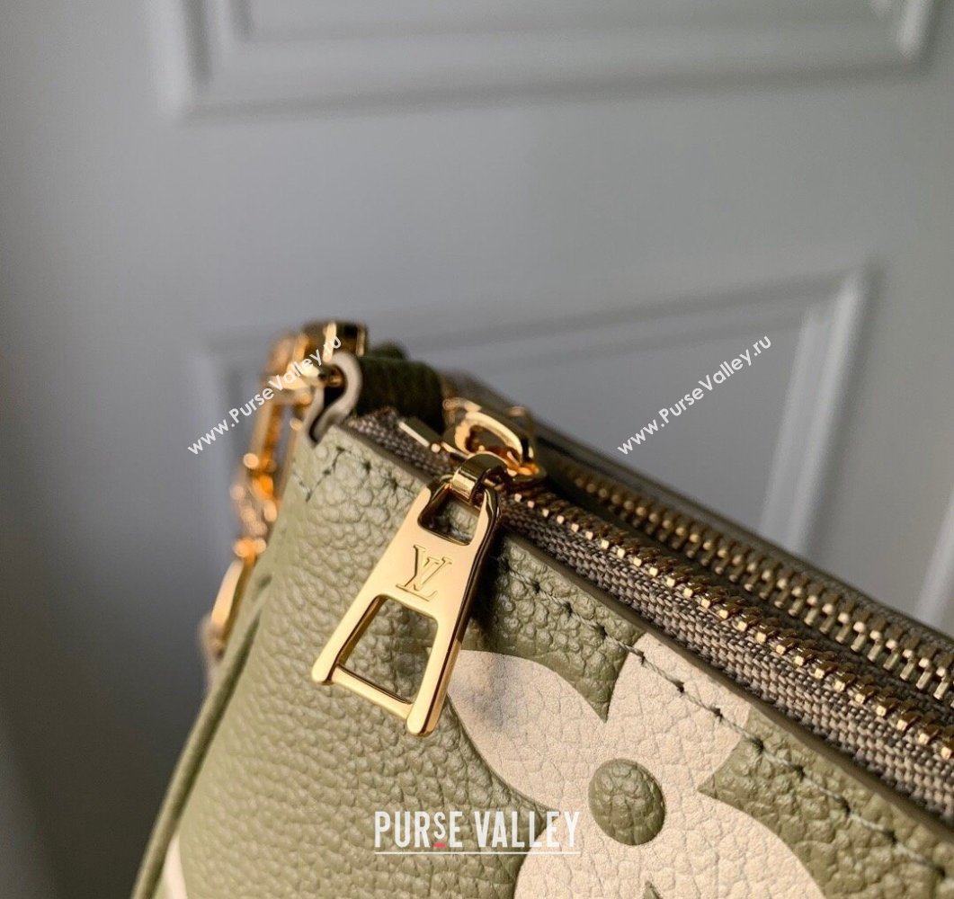 Louis Vuitton Multi Pochette Accessoires Shoulder Bag in Monogram Leather M45777 Green 2023 (KI-230907050)