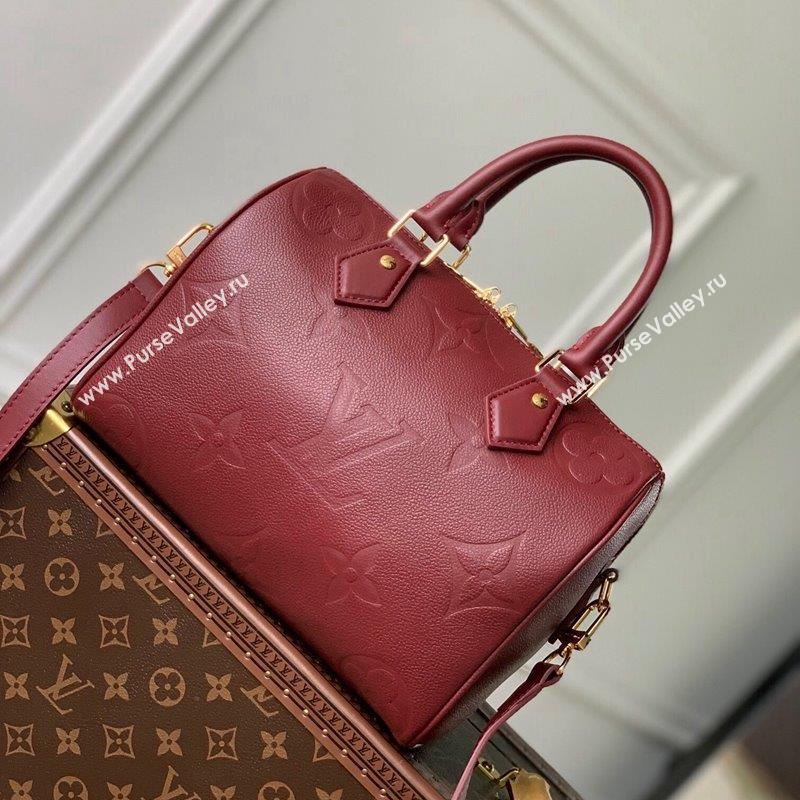 Louis Vuitton Speedy Bandouliere 25 Bag in Monogram Leather M59273 Burgundy 2023 (KI-230907053)