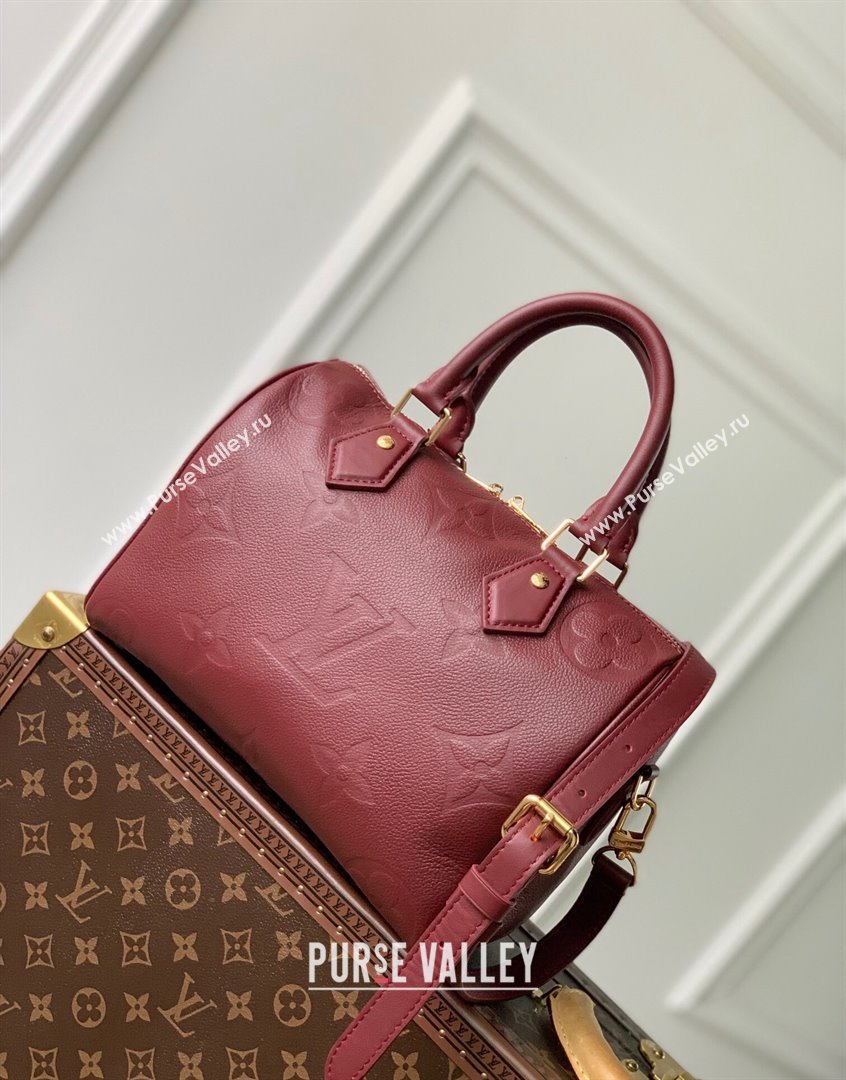 Louis Vuitton Speedy Bandouliere 25 Bag in Monogram Leather M59273 Burgundy 2023 (KI-230907053)