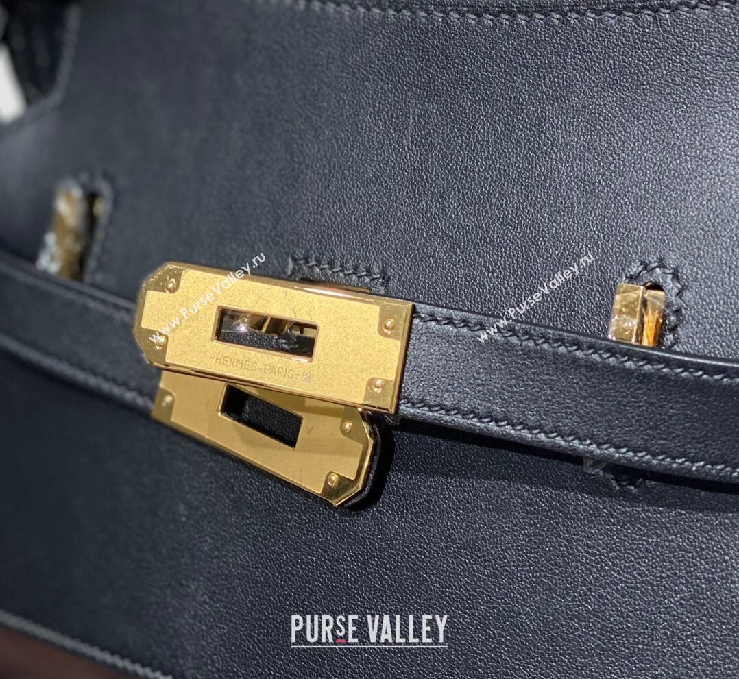 Hermes Jyspiere Mini bag in Swift Leather with Canvas Strap Black/Gold 2023 0908 (FL-230908010)