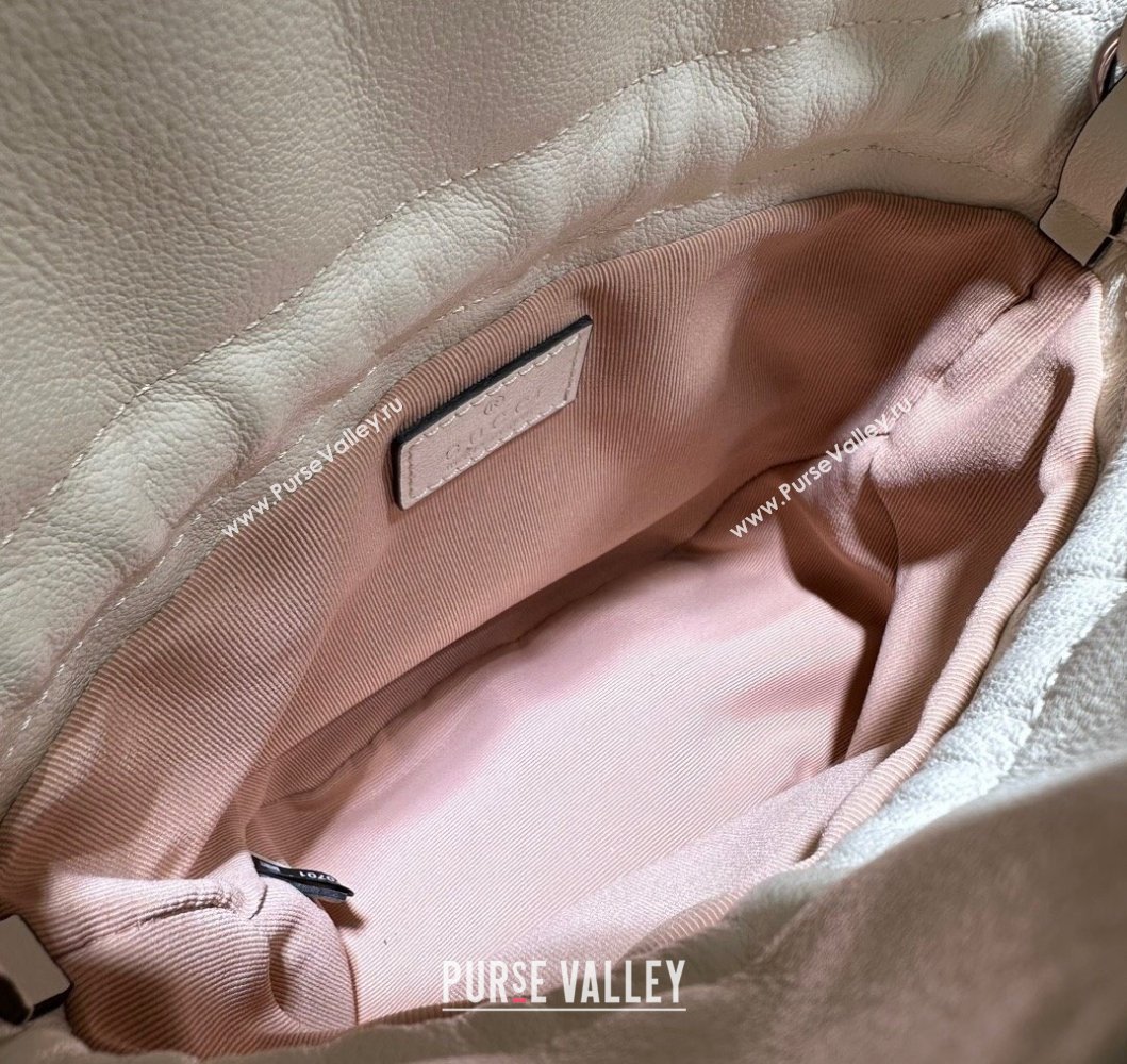 Gucci Blondie Leather Mini Bucket Bag 760313 White 2023 (DLH-230908032)