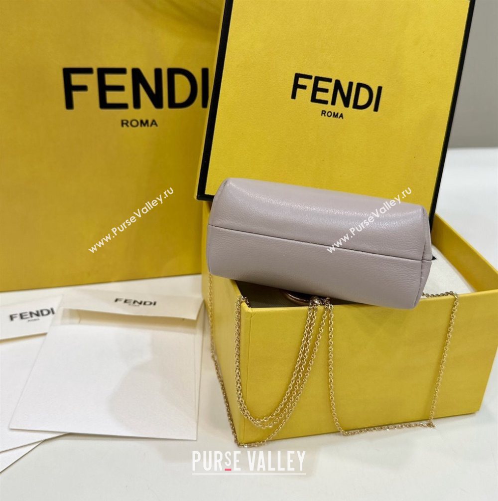 Fendi First Nano Bag Charm in Nappa Leather Powder Nude 2025 80018S (CL-250522038)