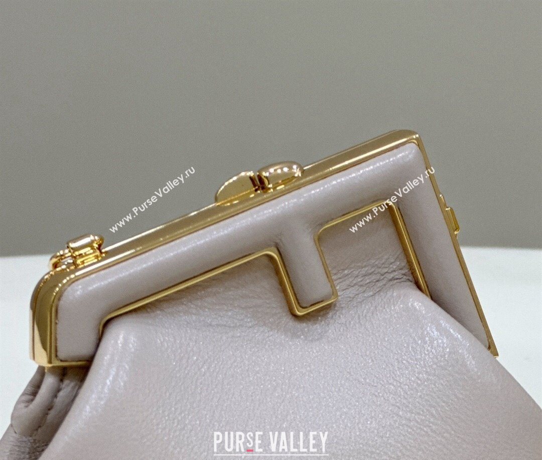 Fendi First Nano Bag Charm in Nappa Leather Powder Nude 2025 80018S (CL-250522038)