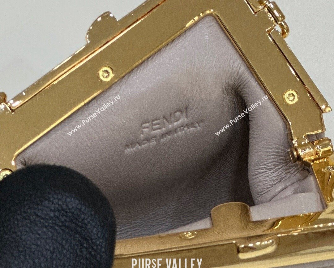 Fendi First Nano Bag Charm in Nappa Leather Powder Nude 2025 80018S (CL-250522038)