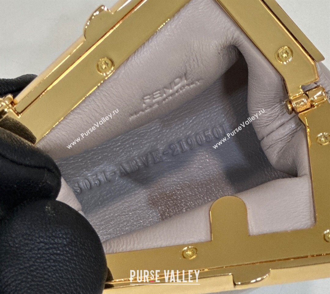 Fendi First Nano Bag Charm in Nappa Leather Powder Nude 2025 80018S (CL-250522038)