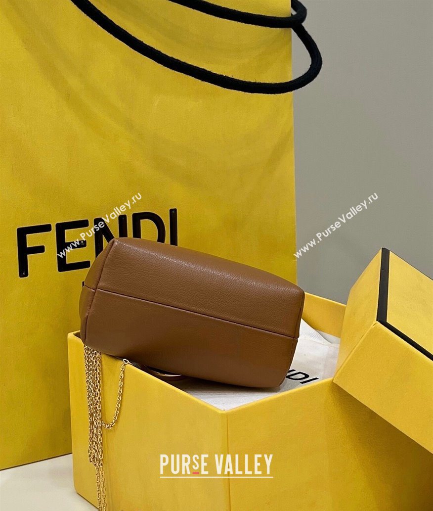 Fendi First Nano Bag Charm in Nappa Leather Clay Brown 2025 80018S (CL-250522037)