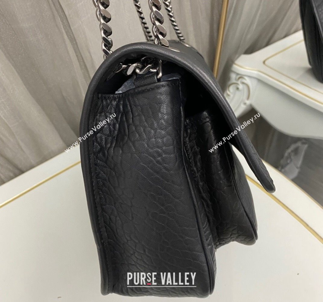 Saint Laurent Medium Niki Bag in Grained Lambskin 633178 Black/Silver 2025 (nana-250409075)