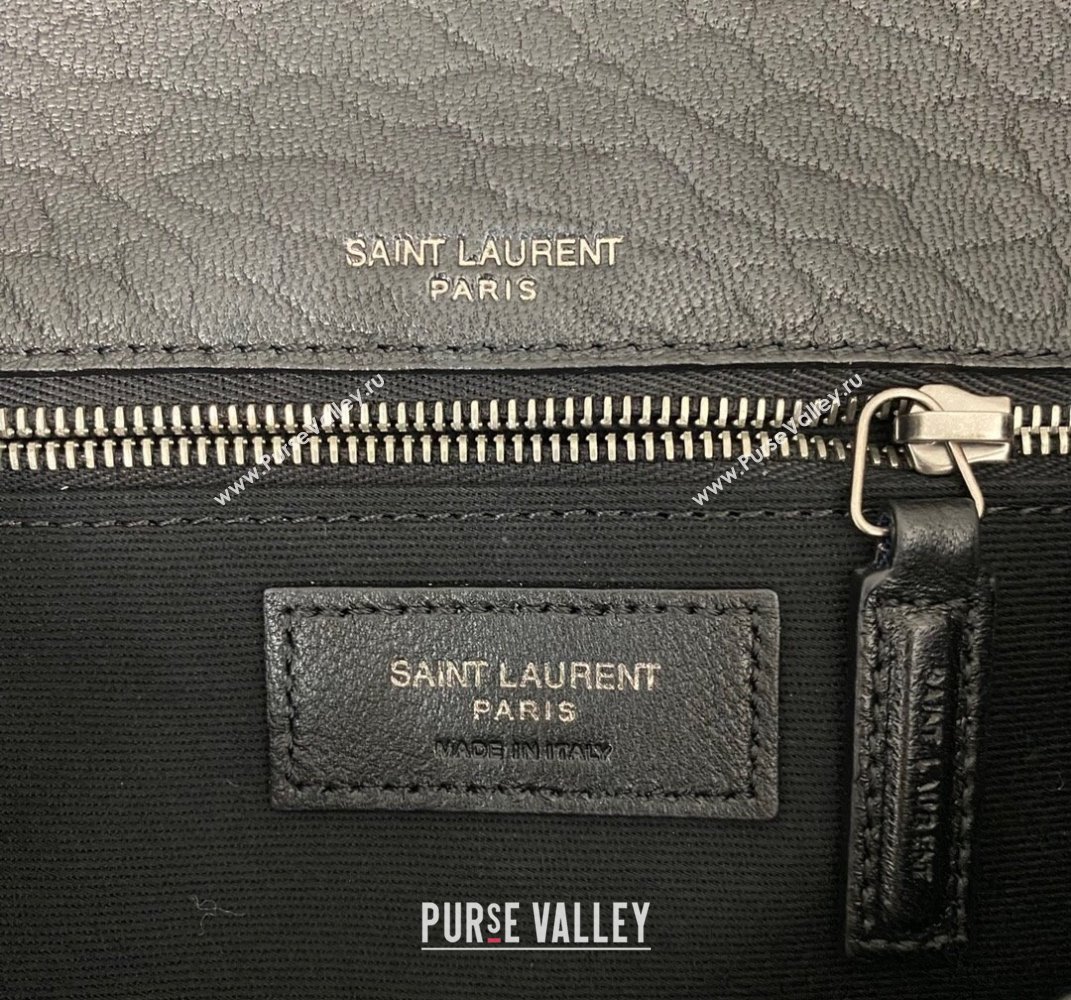 Saint Laurent Medium Niki Bag in Grained Lambskin 633178 Black/Silver 2025 (nana-250409075)