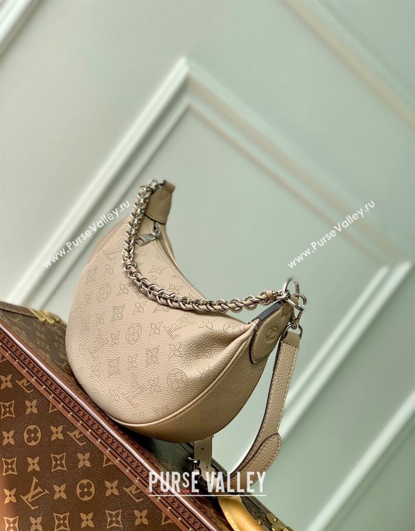 Louis Vuitton Baia PM Bag in Perforated Mahina calfskin M22819 Beige 2025 (KI-250121003)