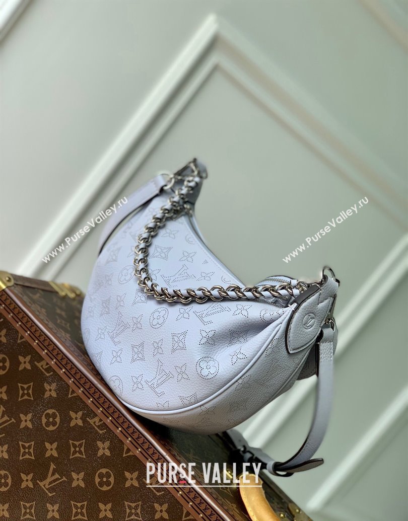 Louis Vuitton Baia PM Bag in Perforated Mahina calfskin M22819 Blue 2025 (KI-250121002)