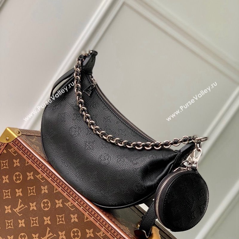 Louis Vuitton Baia PM Bag in Perforated Mahina calfskin M22819 Black 2025 (KI-250121001)