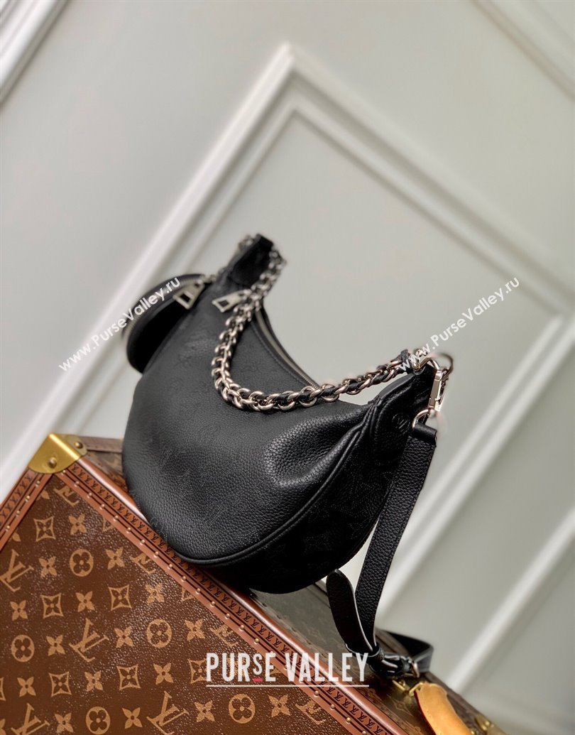 Louis Vuitton Baia PM Bag in Perforated Mahina calfskin M22819 Black 2025 (KI-250121001)