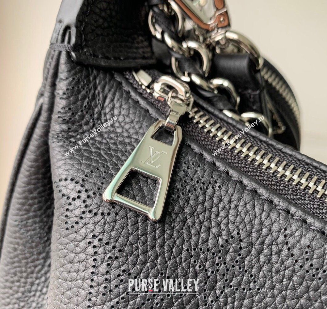 Louis Vuitton Baia PM Bag in Perforated Mahina calfskin M22819 Black 2025 (KI-250121001)
