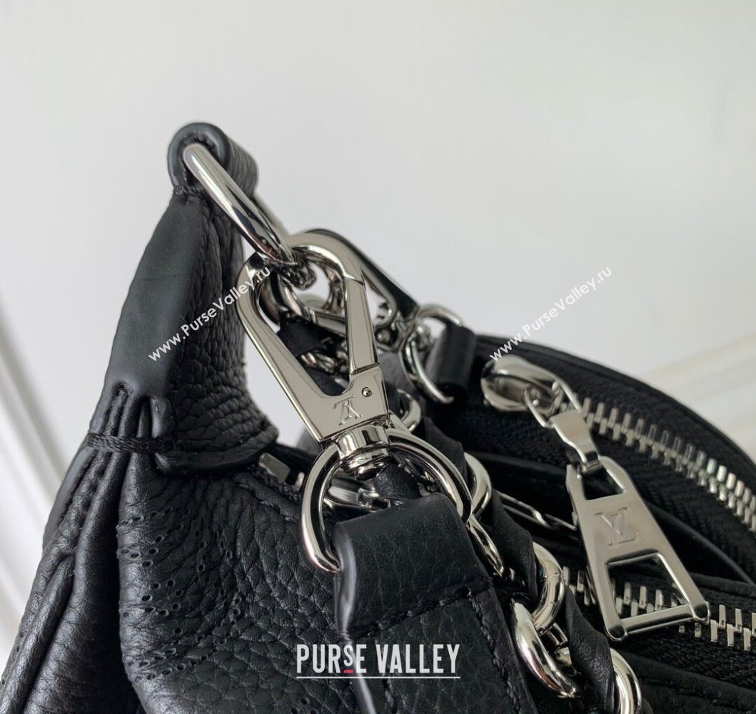 Louis Vuitton Baia PM Bag in Perforated Mahina calfskin M22819 Black 2025 (KI-250121001)