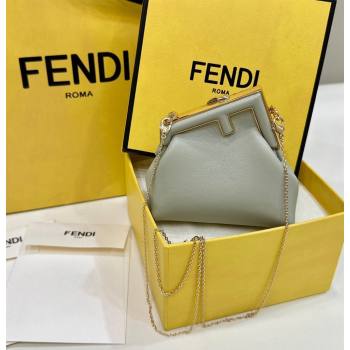 Fendi First Nano Bag Charm in Nappa Leather Dusty Green 2025 80018S (CL-250522039)