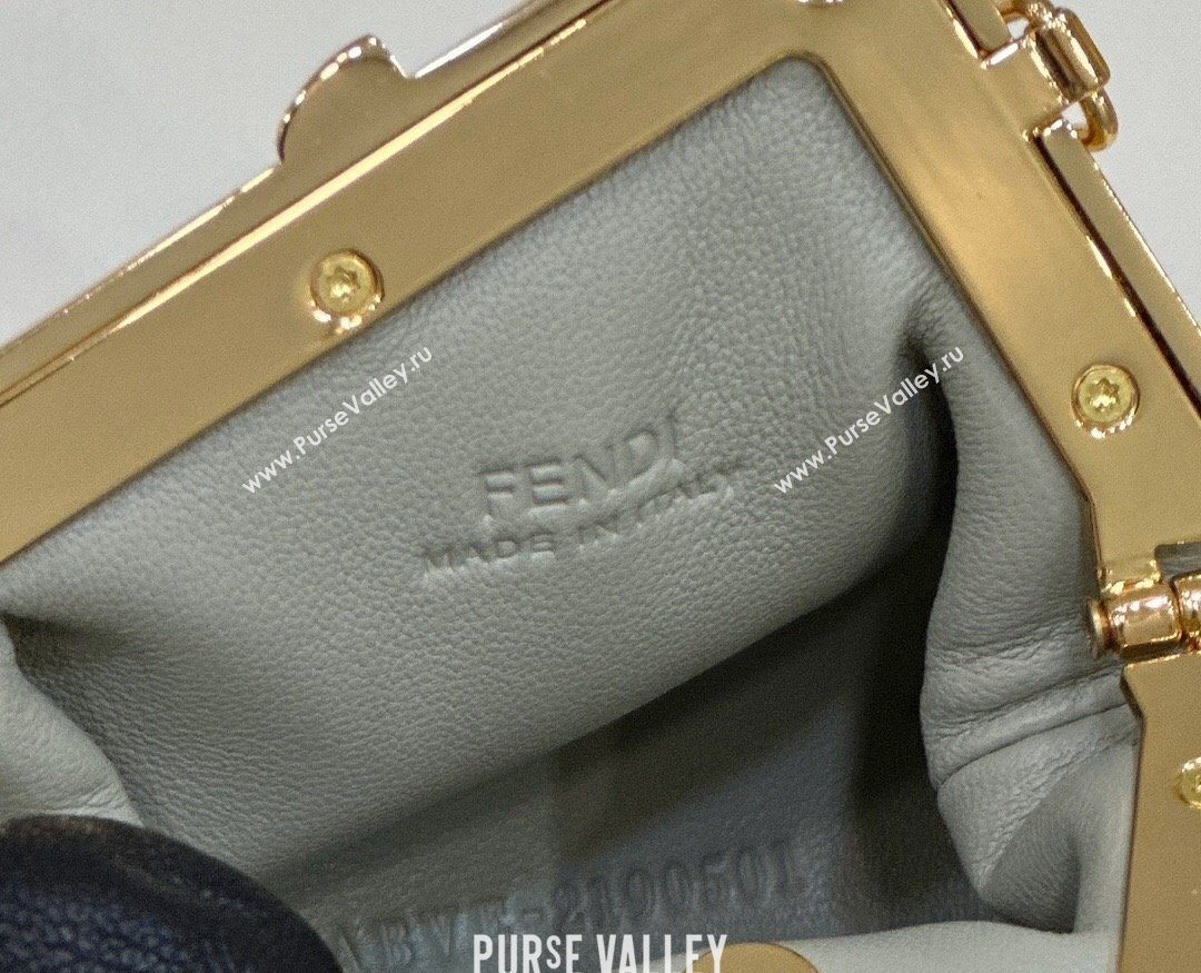 Fendi First Nano Bag Charm in Nappa Leather Dusty Green 2025 80018S (CL-250522039)