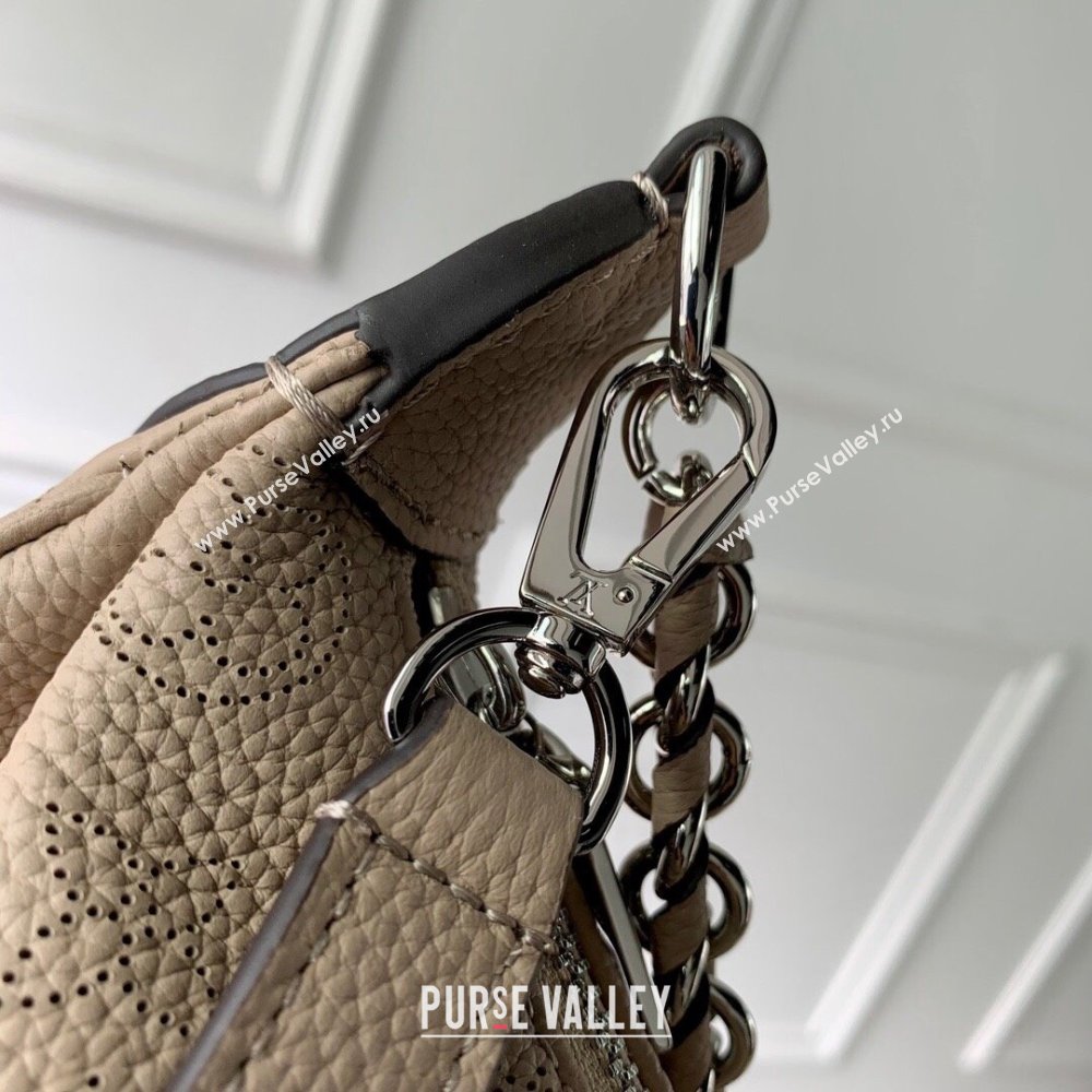 Louis Vuitton Baia MM Hobo Bag in Perforated Mahina Calfskin M22822 Beige 2025 (KI-250121006)