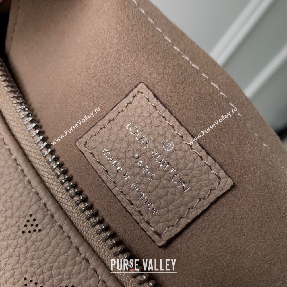 Louis Vuitton Baia MM Hobo Bag in Perforated Mahina Calfskin M22822 Beige 2025 (KI-250121006)