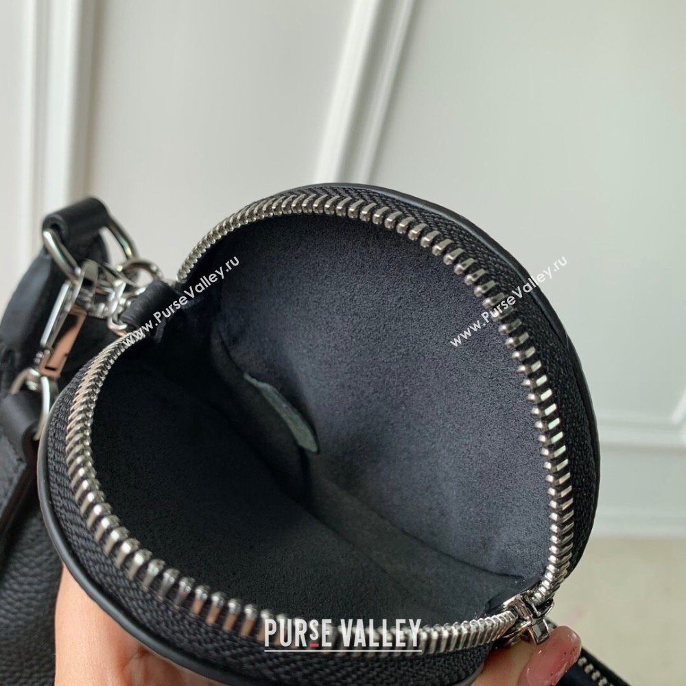 Louis Vuitton Baia MM Hobo Bag in Perforated Mahina Calfskin M22822 Black 2025 (KI-250121004)