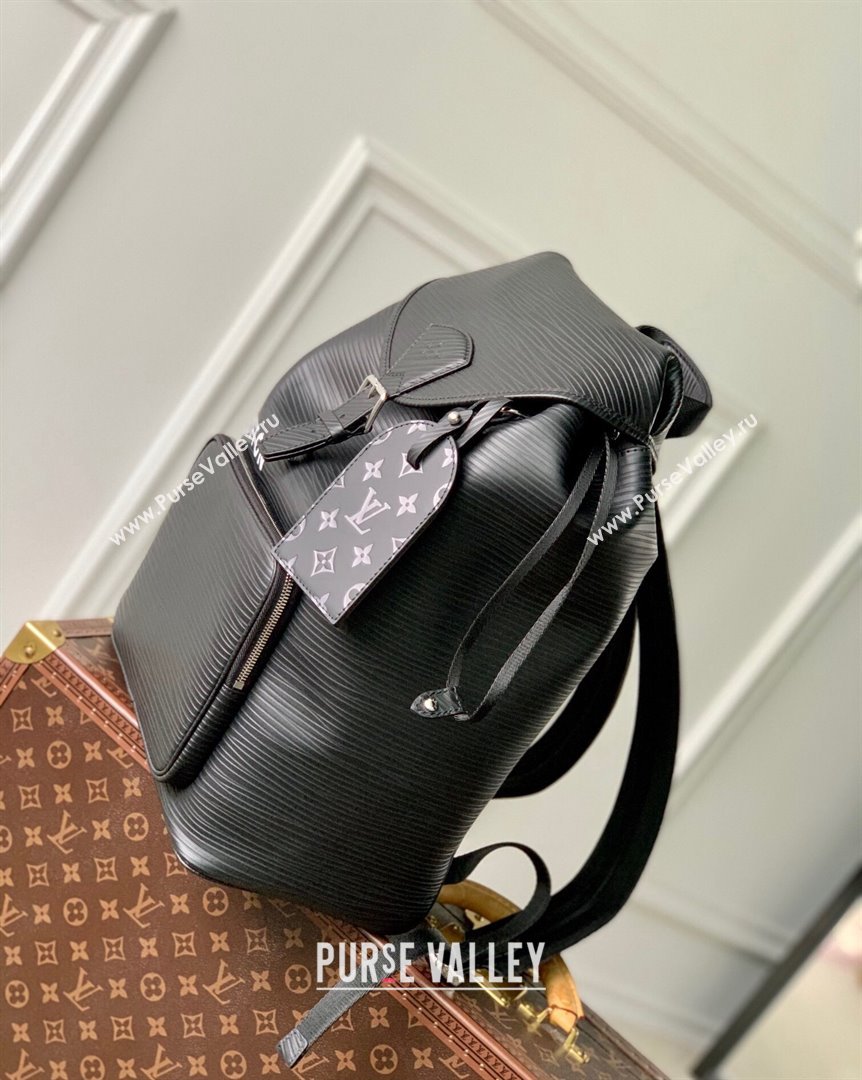 Louis Vuitton Montsouris Backpack Bag in Epi Leather M23099 Black 2023 (KI-231020099)