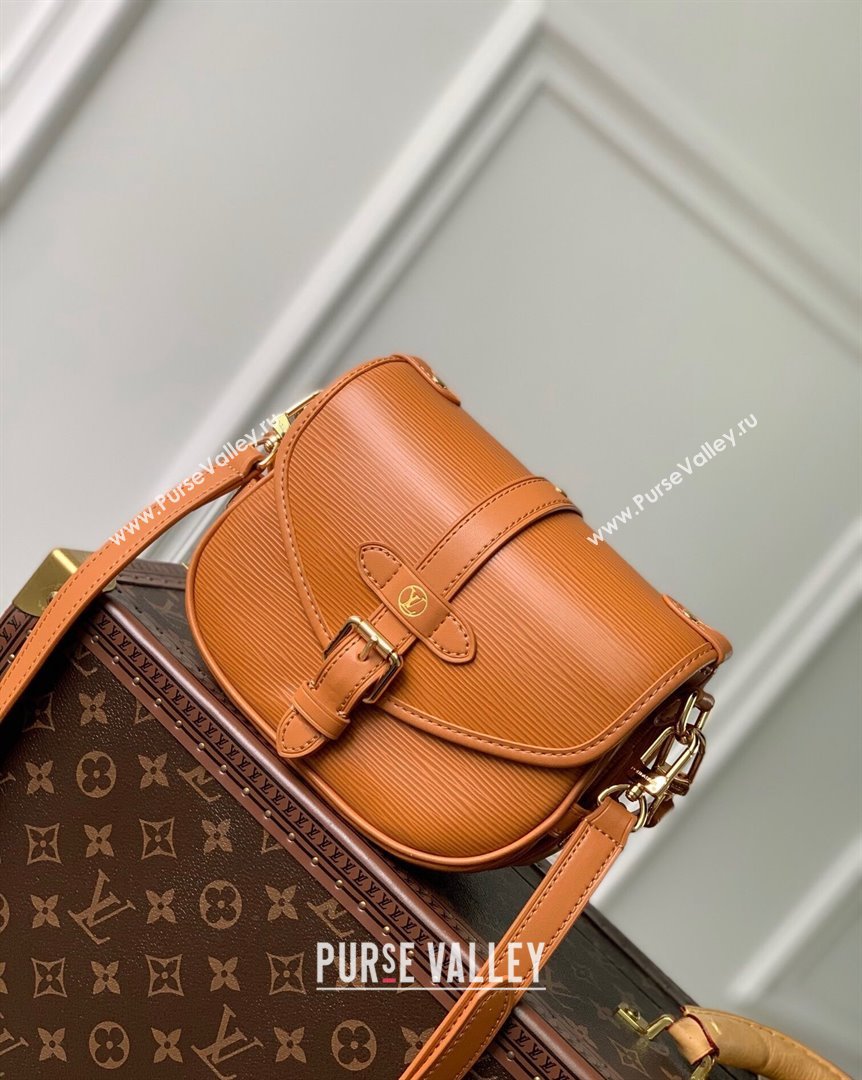 Louis Vuitton Saumur BB Top Handle bag in Epi Leather M23471 Safran Brown 2023 (KI-231020101)